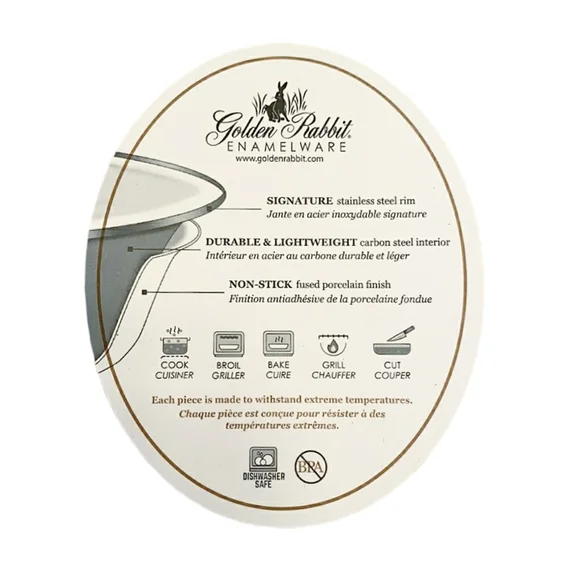 Golden Rabbit Enamel Ware Cobalt Swirl Mini-Dutch Oven - Picture 5 of 6